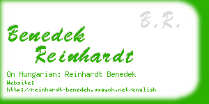 benedek reinhardt business card